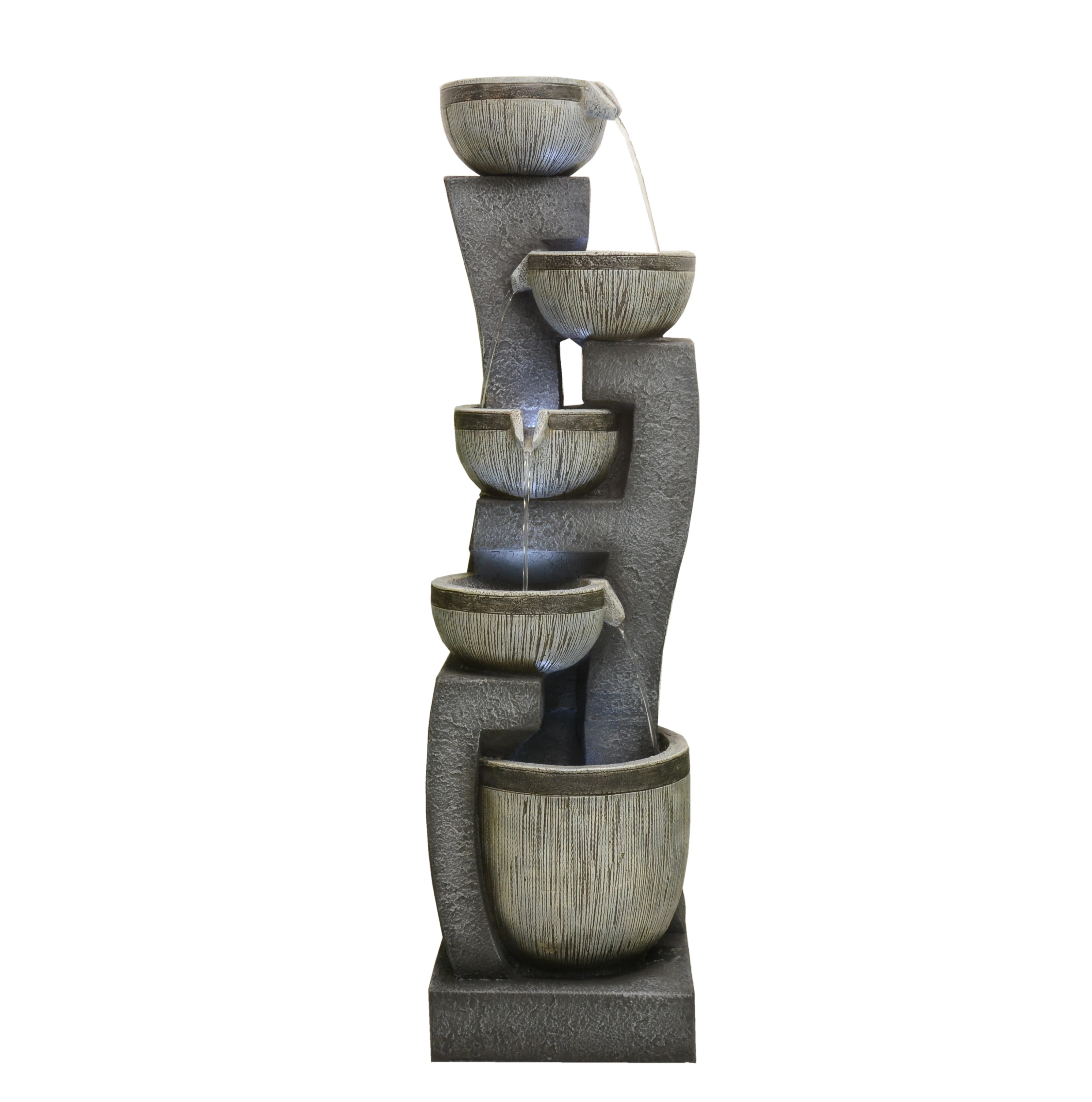 Beautiful Artistic Water Fountain Chinese Handcraft Polyresin Fountain for Indoor and Outdoor Decoration