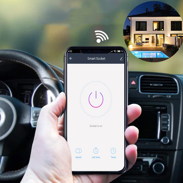 New WiFi EU Smart Plug Adapter for Google Home Wireless Remote Voice Control Monitoring Timer Socket