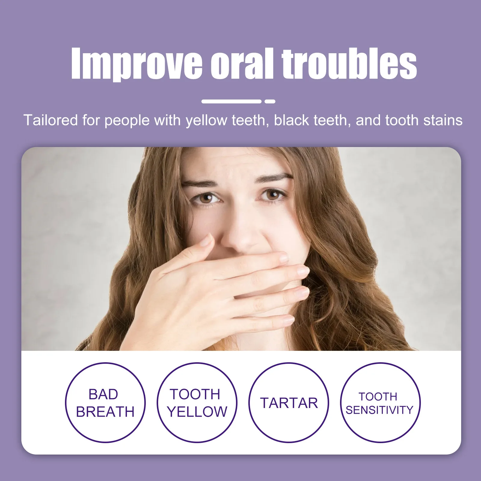 JAYSUING Toothpaste V34 Color Corrector Tooth Stain Removal Enhance Your Smile 30ml Purple Toothpaste for Teeth Whitening