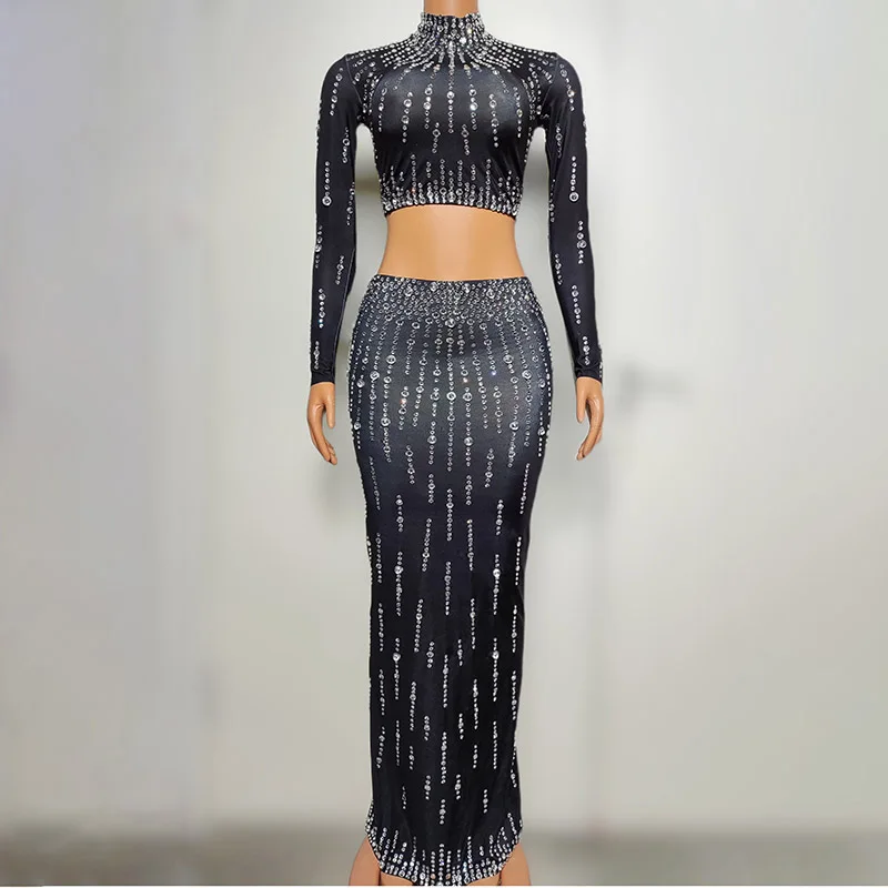 Womens Luxury Clothing Wholesale Two-piece Back slit Sexy Club Dress Women Clothes Set