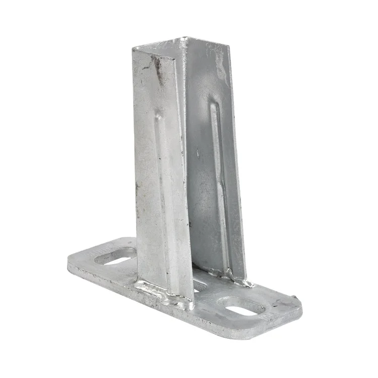 Welded on flat mounting plate industrial pipe shelf support bracket,lower arm strut mounting profile slotted profile