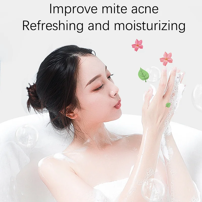 Organic Sulfur Shower Gel for Adults Men and Women with Dull and Rough Skin Whitening and Oil Control Vitamin C Perfumed Foam