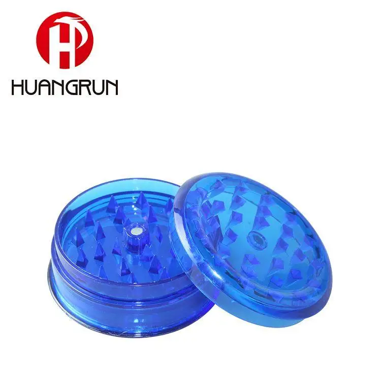 Newest Custom Colorful Plastic Smoke Grinder Blue Tobacco Smoking Herb Grinders