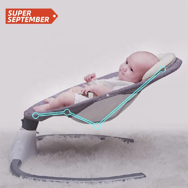 1 Piece seat mesh metal frame cheap electronic rocker electric waterproof bouncer swing baby rocking chair for kid