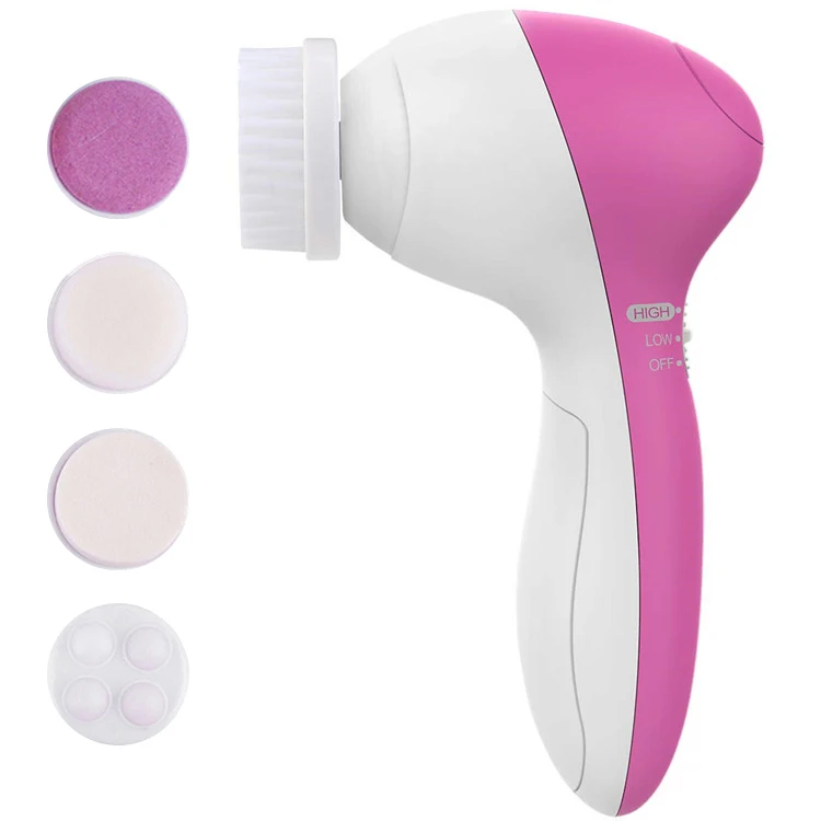 Wholesale 5 in 1 Beauty Care Massager Face Exfoliator Brush Skin Care Silicone Facial Cleansing Brush