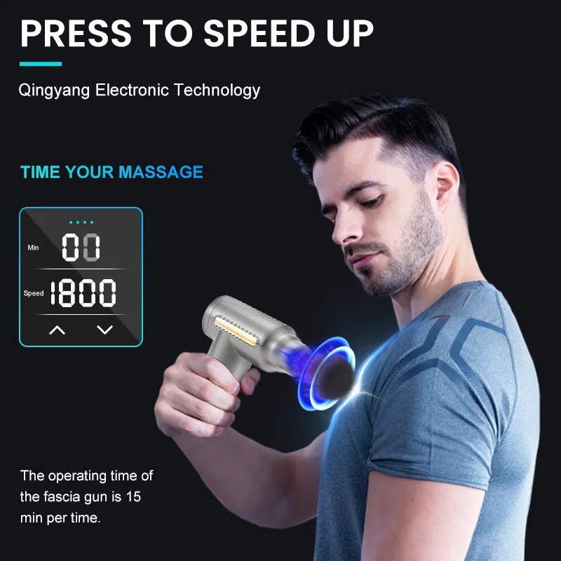 2024 Factory Direct Sales Handheld Fascial Massage Gun with Deep Tissue Percussion Muscle Massage Gun
