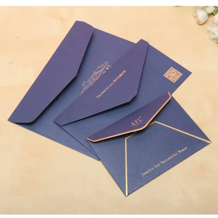 Custom Size Color Hot Sale Wish Card Paper Bag Biodegradable Beautiful Pearl Paper Colorful Envelope With Ribbon Bow