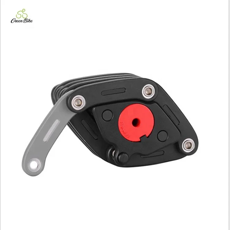 Durabel High Safety Bicycle Folding Chain Lock Effectively-Prevent 2 Keys Folding Bike Rhombic Lock Combination Key Safe Lock