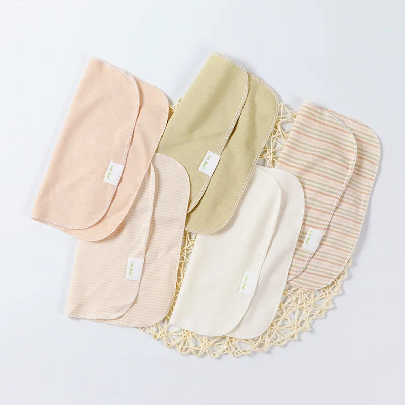 Newborn 5-Piece Color Organic Cotton Solid Little Face Towels Baby Washcloth Set