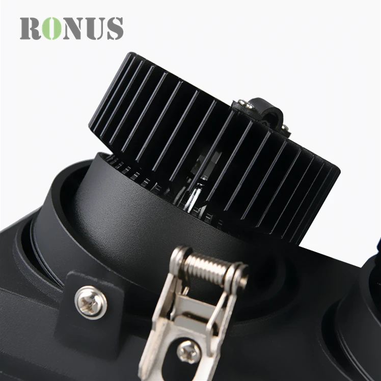 Rectangular Recessed LED COB 7W*2 Ceiling Double Head Adjustable Indoor Hotel Downlight Grille Light