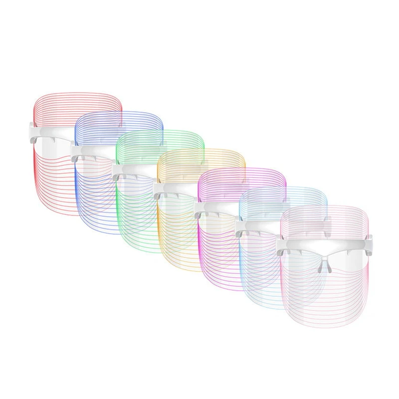 2021 led face mask therapy Photon led 7 color face mask light facial skin led beauty face mask