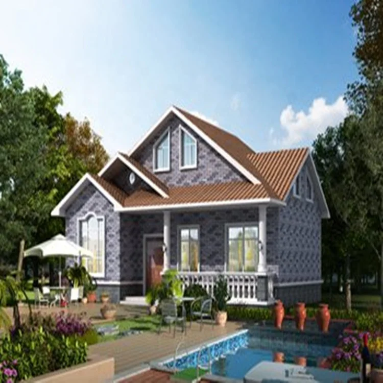 Environmental Protection Low Cost Recycle Frame House Light Steel Prefabricated Villa