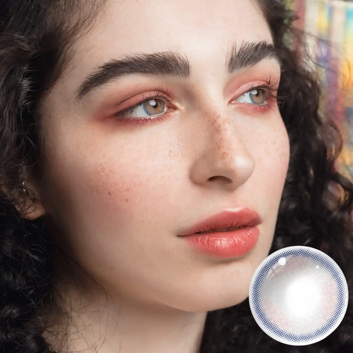 Mesiru Wholesale Customize Yearly Athena Sugar Gray Cosmetic Eye Lenses Color Contact Lenses