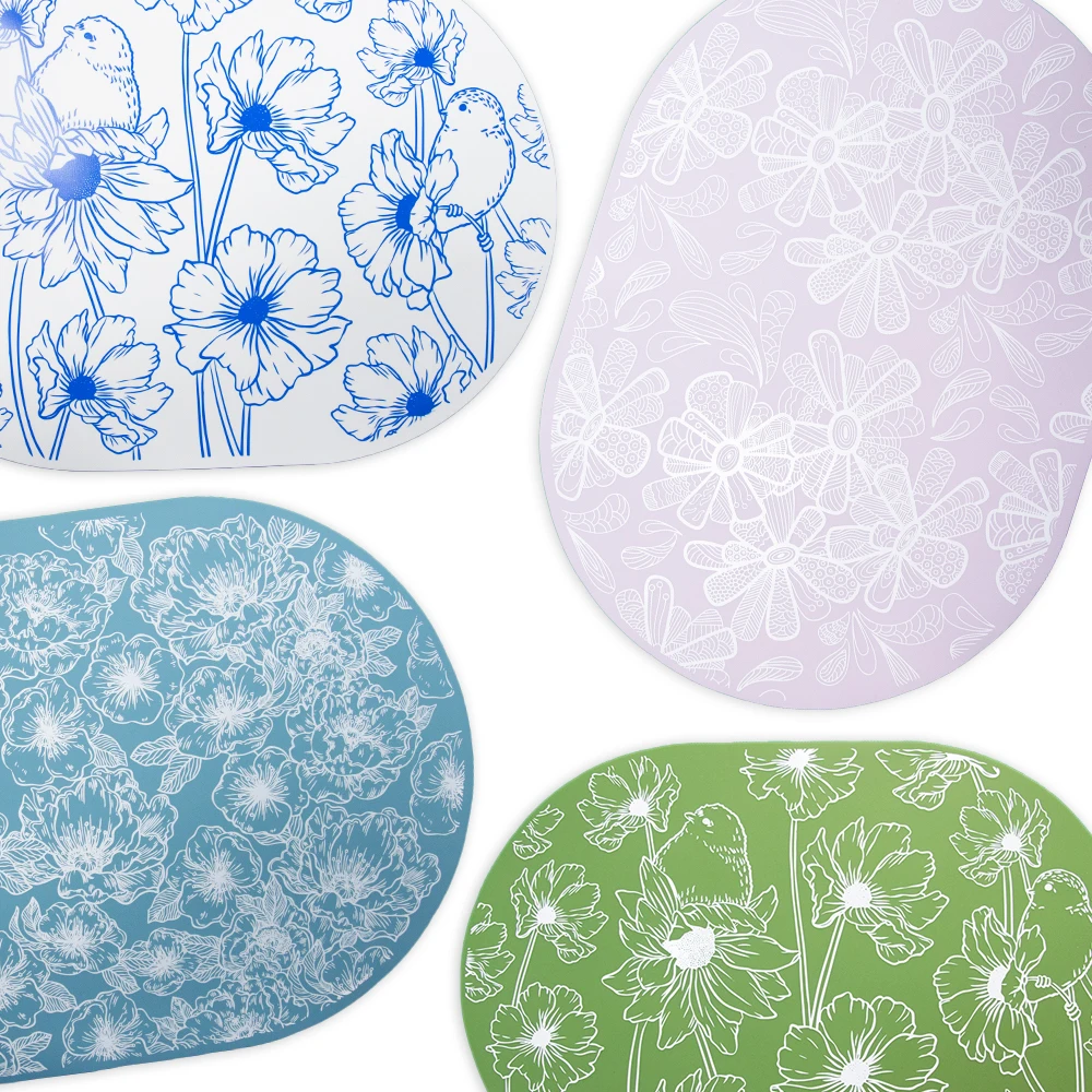 New Design Silicone Placemat 43x30cm Two Side Table Mat Low MOQ Custom Food Grade Certified Home Restaurant Decor