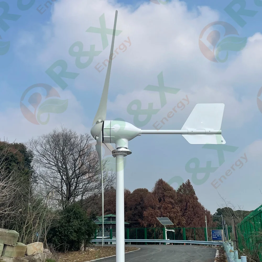 High RPM 24V/48V/96V Electric Power Generator Low Noise Horizontal Wind Turbine 800w 1kw 3kw for Home Use