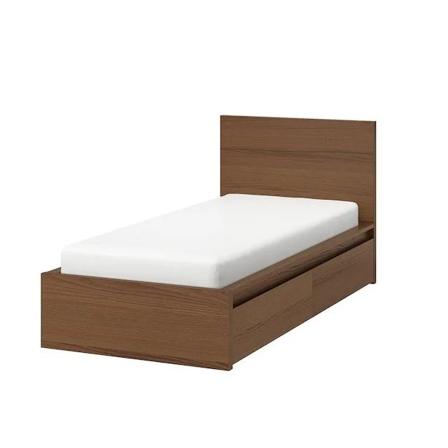 
Best Price Bedroom Furniture Single Double Wood Beds for Adult 1.9m Length 