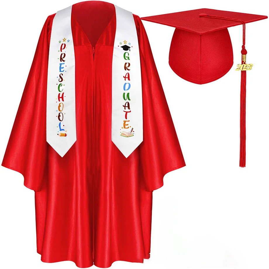 Wholesale design custom high quality children graduation gown preschool with hat