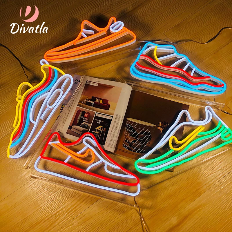 New Design Led Neon Sign Sneaker Shoe Neon Light Sign Advertising Decoration Customized for Shop