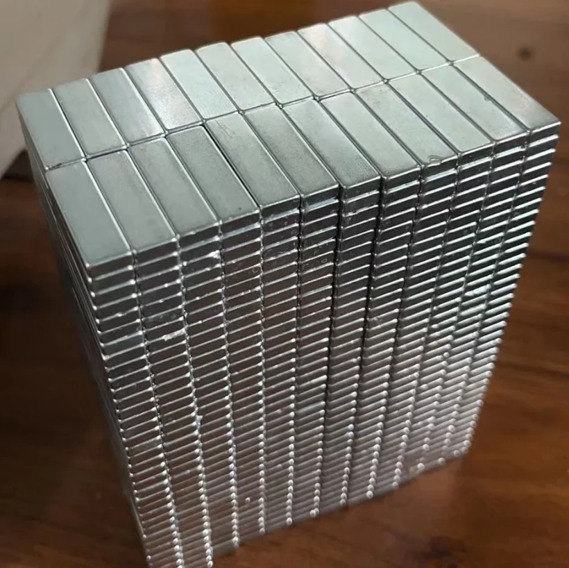 Galvanized neodymium iron boron strong magnet  rectangular  24x7x3mm