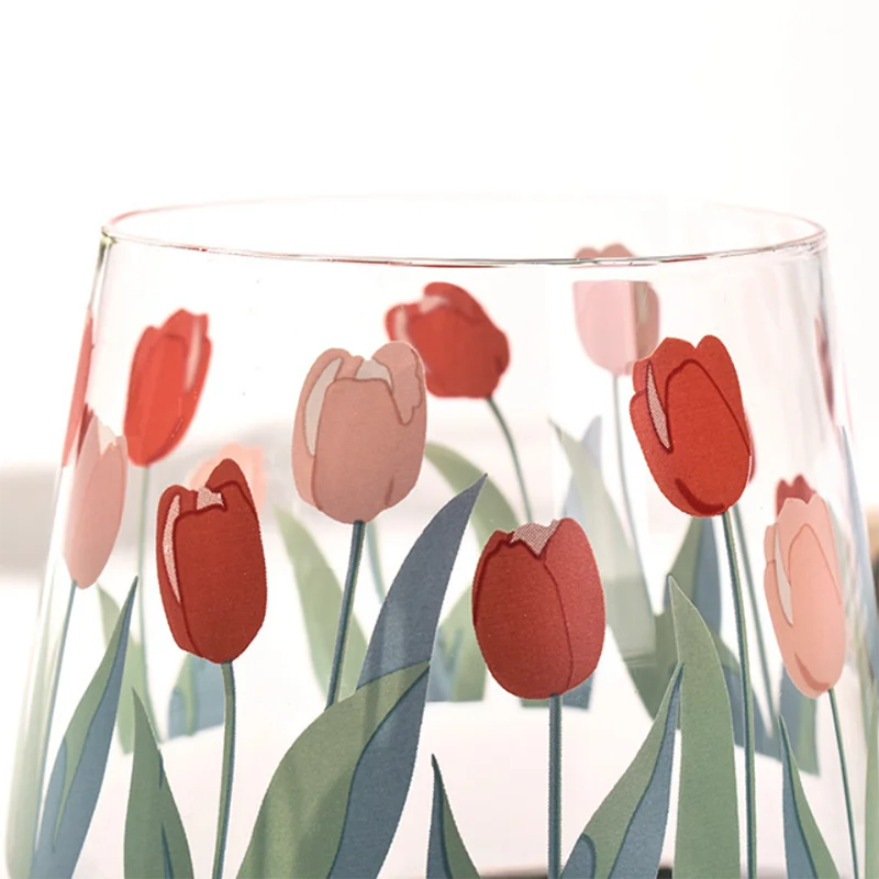 280ml tulip flower glass domestic water cup