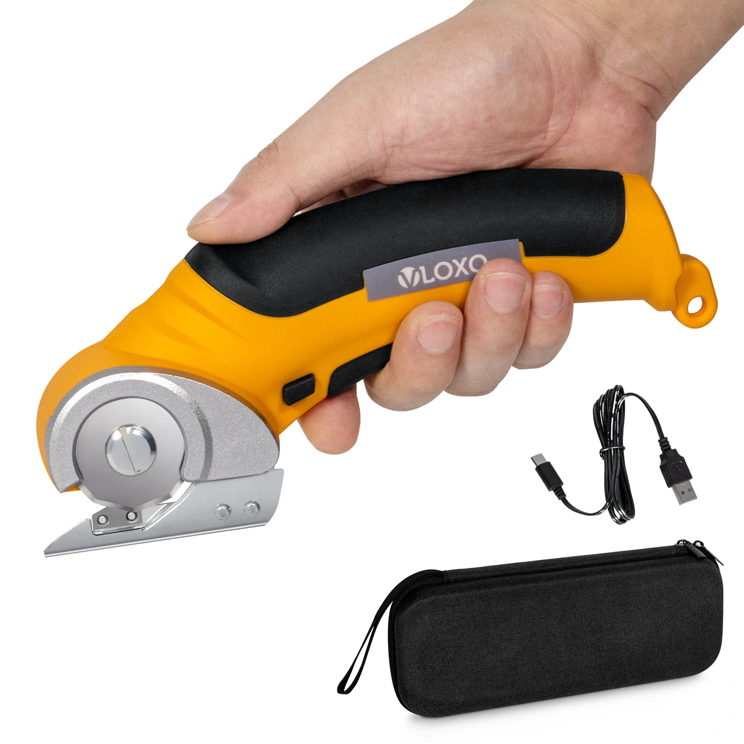 VLOXO Multifunctional Electric Scissors Lithium Battery Cutter Portable Cordless Fabric Cutting Electric Textile Scissors
