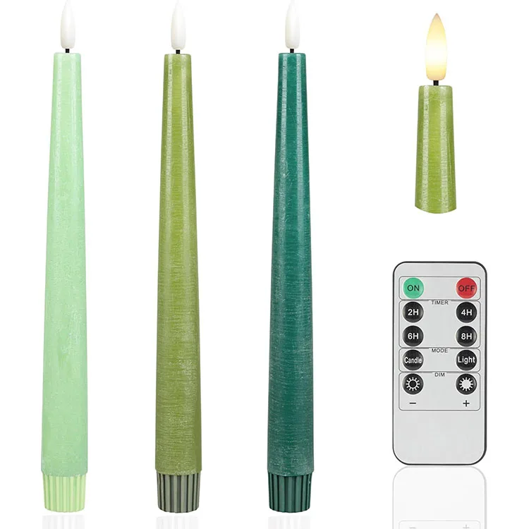 led candle chinese manufacturer custom real wax led flameless candles battery operated taper candles with timer for home decor