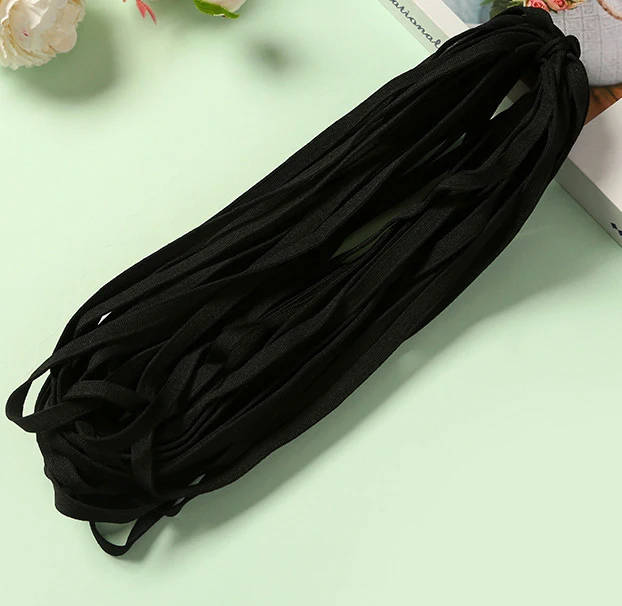 Knitted waist rope garment accessories black and white side strip 1cm ribbon