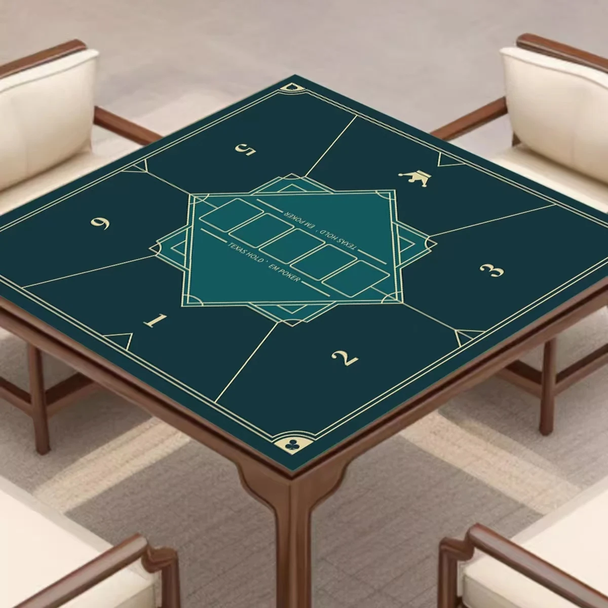 Hot Sale Rubber Entertainment Gaming Desk Mat Roulette Wheel Poker Table Mat