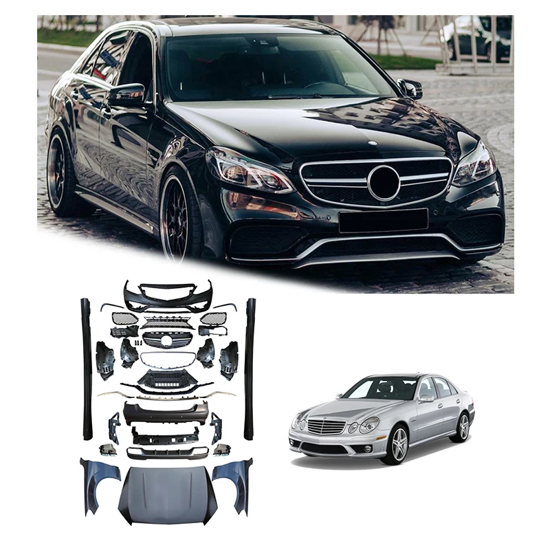 Complete Modification Bumper Grille Hood Fender Body Kit For Mercedes-Benz E-Class W212 Late Change To E63 AMG 2010-2015