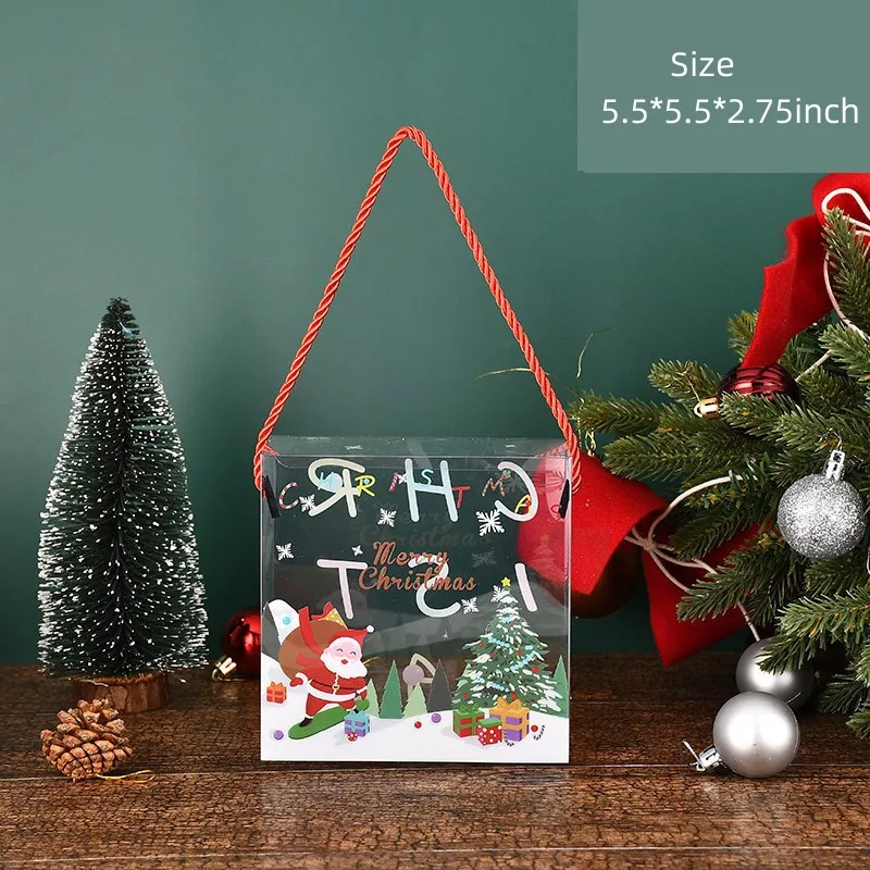 Christmas cookie box Clear plastic candy box lolly boxes