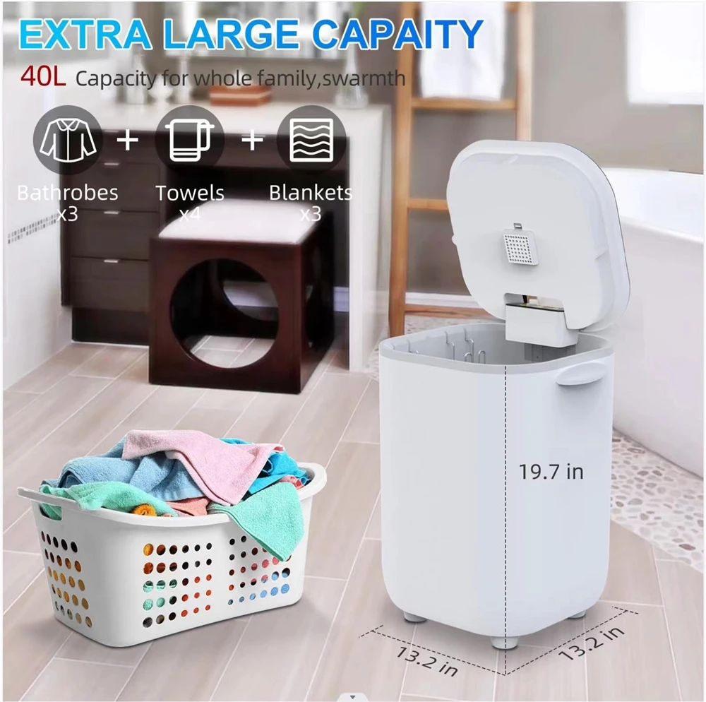2023 Top Selling Bathroom 40L Towel Warmer Bucket Timed Smart Towel Drying Bucket Towel Heater
