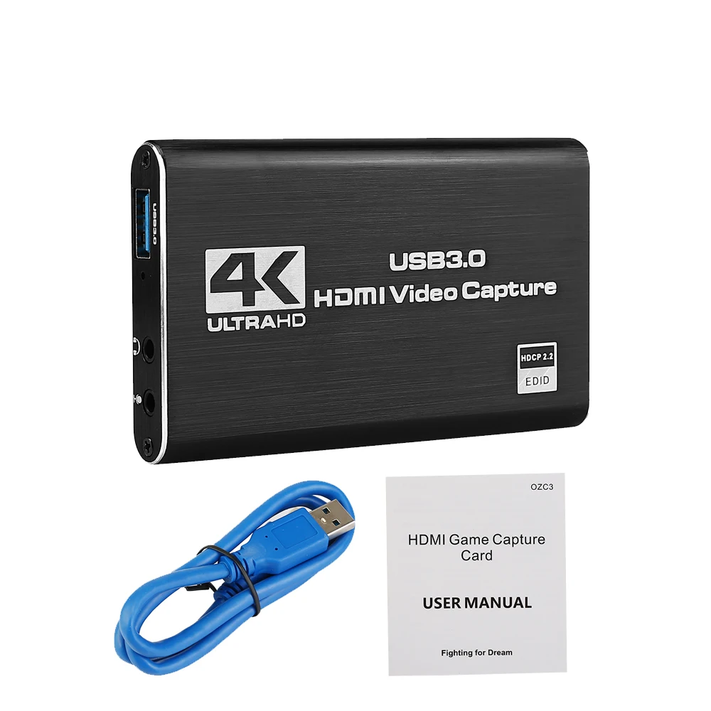 Устройство захвата игр Doonjiey 4K HDMI-USB 3,0 для прямой трансляции и записи видео, карта захвата usb