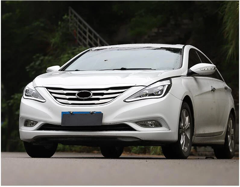 AKD-Car Styling For Hyundai Sonata Headlights 2011-2015 horse racing Dynamic Signal LED Headlight DRL Bi Xenon Auto Accessories
