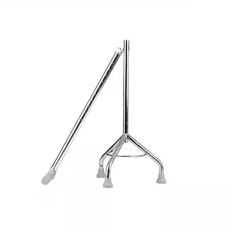 Elderly Walking Stick Telescopic Aluminum Alloy Four-legged Crutches For Non-slip Cane Adjustable Multifunctional Walker