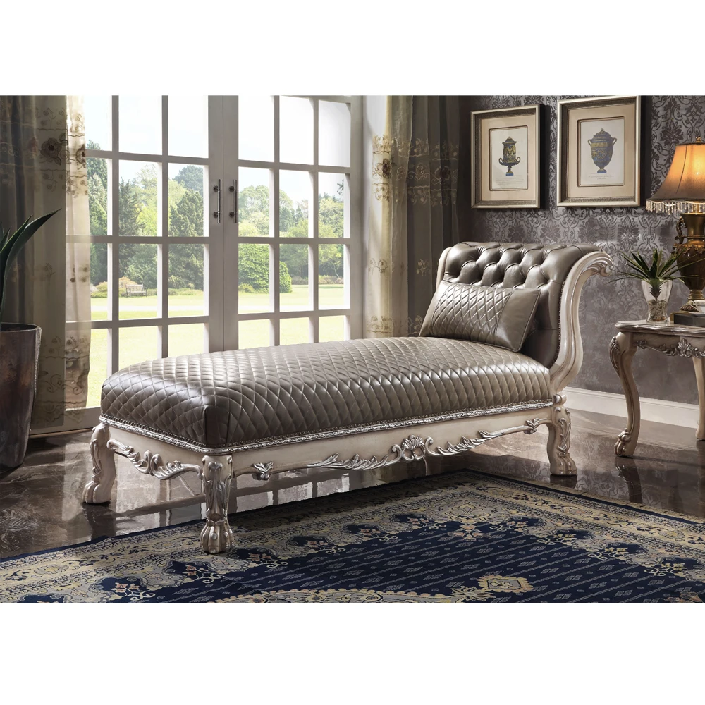 Luxury design leather sofa chaise set glass table recliner chair for apartment