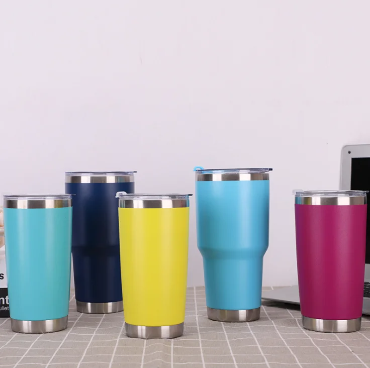 Hot Selling 20\30 oz Tumbler Stainless Steel Travel Mugs Double Walled  Vacuum Cup Powder Coating Car Tumbler Coffee Mug