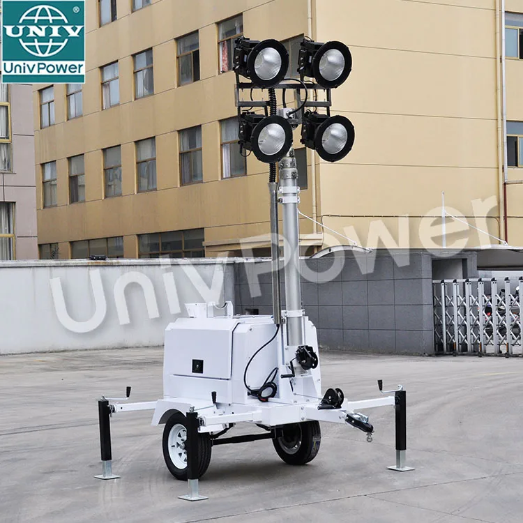 Generator Light Tower Telescopic Pole Mast Matel Halide Lamps