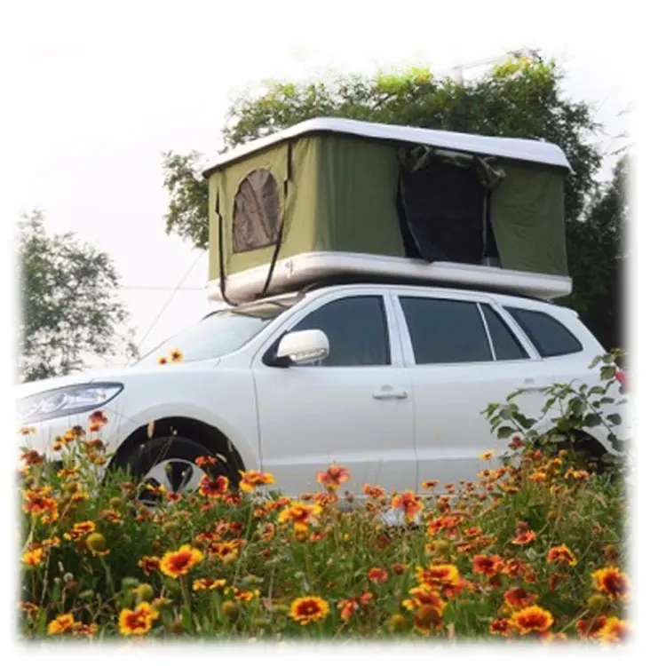 Thick ABS Hard Shell Car Roof Top Tent For Jeep Wrangler Roof Top Tent For 2-3 People Roof Top Tent Hard Shell