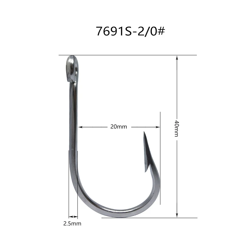 High-quality 7691S 1/0-13/0# Trolling Southern Tuna  Deep Sea Super Power Strong Hook