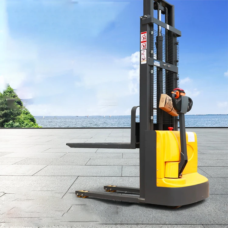 Small Electric Stacker Forklift lifting semi electric stackers pallet stacker walking type electric stacking truck forklift