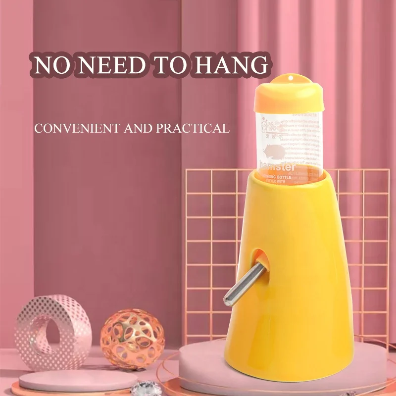 Chuangyou Wholesale Pet Hamster Mini Hedgehog Ceramic Water Bottle Holder Without Water Bottle