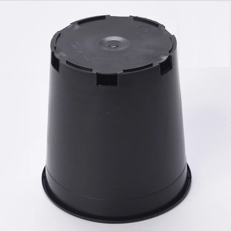 
1 gallon round plastic black flower pot nursery pot nursery planter 