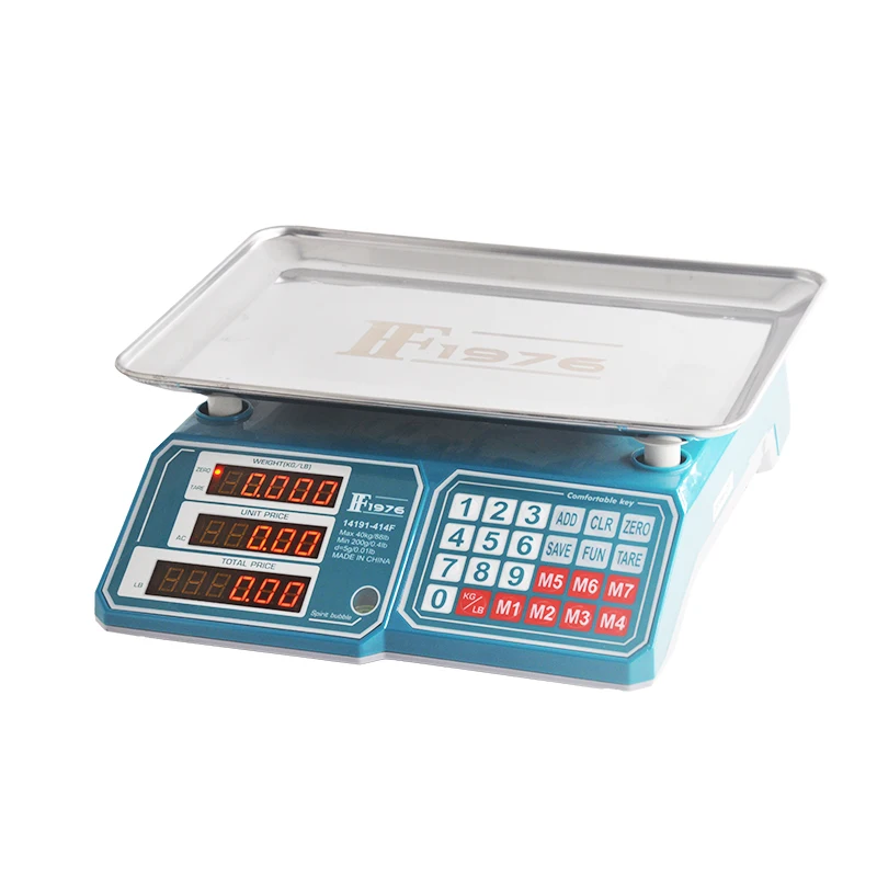 FF1976-14191-414F  Manufacturers wholesale electronic scale 40kg electronic pricing scale commercial scale vegetables and fruits