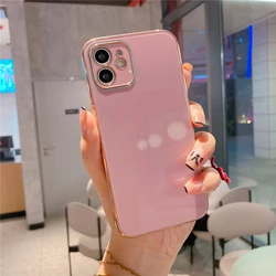 Candy color electroplated Silk screen protective precision camera glass case for iPhone 13 Series