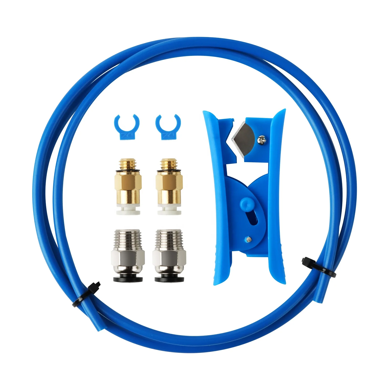 PC4-M6/PC4-M10 Pneumatic Connector With 1M PTFE Tube 2*4MM Tube Cutter 1.75mm Bowden Extruder Ender 3 Upgrade 3D Printer Parts