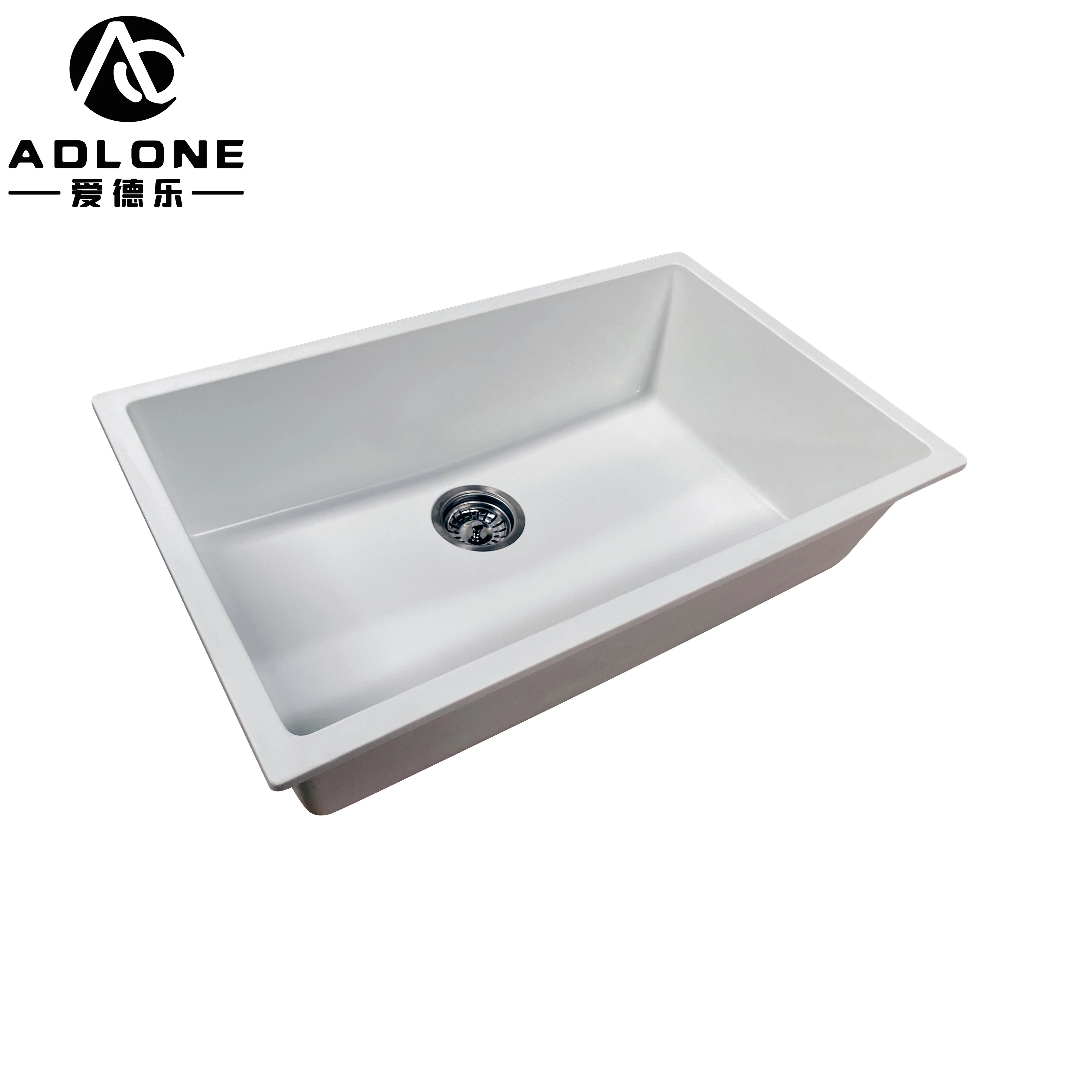 Customized handmade quartz sink marble luxury composite white quartz kitchen sinks