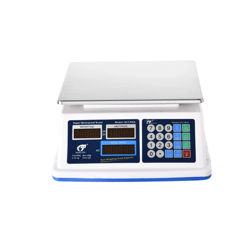 Цифровые весы, максимальный вес 30 кг, с водонепроницаемостью