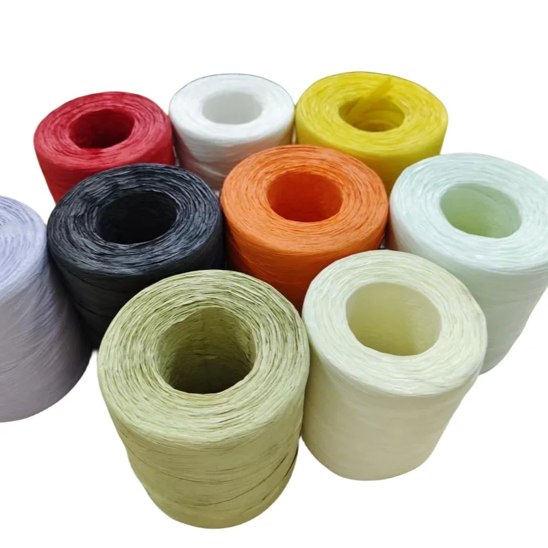 natural colored Biodegradable Raffia rope paper twist ties paper twist ties paper raffia twine raffia string