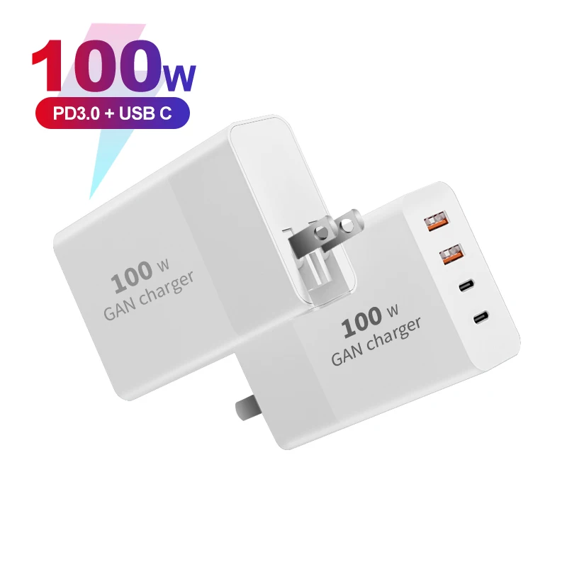 Technology Charger Walls Manufacturer Gan 100w  Type C Scp Pd Qc For Samsung S22 Portable Cell Phone Charger