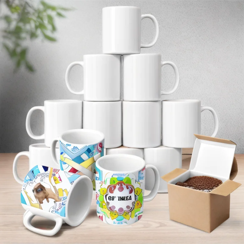 Оптовая продажа сублимационная кружка 11 унций AAA белая керамическая высокого качества для пользовательского логотипа в кофейной чашке
